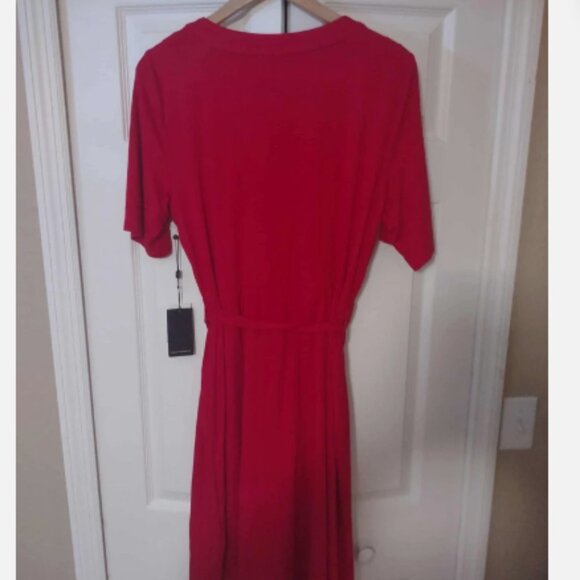 Adrianna Papell Moroccan Ruby Short Sleeve V-Neck Short Dress Sz 14 AP1D103465 - Picture 6 of 6